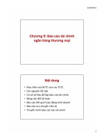 Chương 9 Báo cáo tài chính ngân hàng thương mại