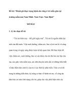 Đánh giá thực trạng bệnh sâu răng ở trẻ mẫu giáo tại trường mầm non nam minh  nam trực  nam định