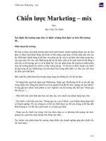 Chiến lược marketing – mix 