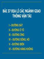 Địa lí các ngành giao thông vận tải