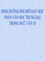 Định hướng đổi mới dạy học phần văn học trung đại