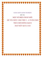 skkn-Một số biện pháp mới để tổ chức cho trẻ 5 - 6 tuổi chơi trò chơi đóng kịch đạt hiệu quả cao