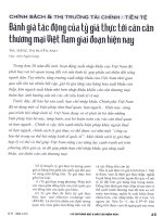 Đánh giá tác động của tỷ giá thực tới cán cân thương mại việt nam giai đoạn hiện nay 