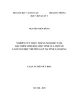 Nghiên cứu thực trạng ngộ độc nấm, đặc điểm sinh học, độc tính của một số loài nấm độc thường gặp tại tỉnh cao bằng