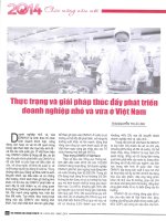 Thực trạng và giải pháp thúc đẩy phát triển doanh nghiệp nhỏ và vừa ở việt nam 