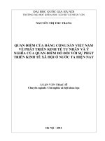 quan điểm của đảng cộng sản việt nam về phát triển kinh tế tư nhân và ý nghĩa của quan điểm đó đối với sự phát triển kinh tế xã hội nước ta hiện nay 