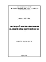 đảng lãnh đạo đấu tranh chống dinh diền của chỉnh quyền ngô đình diệm ở tây nguyên 