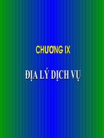 ChươngIX  địa lí dịch vụ (tư liệu)