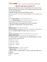 Mệnh đề trạng ngữ trong tiếng Anh