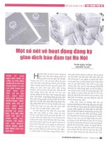 Một số nét về hoạt động đăng ký giao dịch bảo đảm tại hà nội 