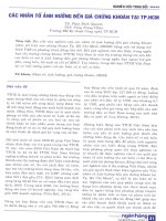 Các nhân tố ảnh hưởng đến giá chứng khoàn tại tp, hồ chí minh 