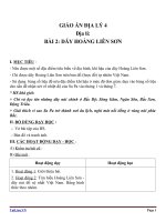 Giáo án địa lý 4 bài 2 dãy hoàng liên sơn 1 