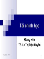 Slide bài giảng Tài chính học chương 1: Tài chính  Hệ thống tài chính