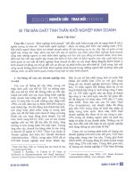 Đi tìm bản chất tinh thần khởi nghiệp kinh doanh 