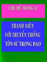 Thanh niên với truyền thống tôn sư trọng đạo