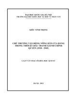 chủ trương vận động nông dân của đảng trong thời kỳ đấu tranh giành chính quyền 1930 1945 