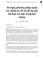 Sử dụng phương pháp ngoại suy thống kê tối ưu  để dự báo dài hạn các đặc trưng khí tượng 