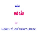 Làm quen với nghề tin học văn phòng 