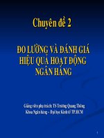 Chương 2 Đo lường và đánh giá hiệu quả hoạt động ngân hàng