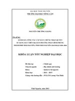 Đánh giá công tác cấp giấy chứng nhận quyền sử dụng đất trên địa bàn phường phan đình phùng, thành phố thái nguyên, tỉnh thái nguyên giai đoạn 2011 đến 2014 