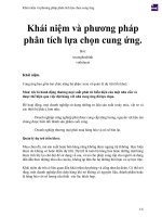 Khái niệm và phương pháp phân tích lựa chọn cung ứng  