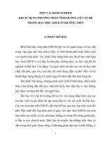 skkn một vài kinh nghiệm khi sử dụng phương pháp tình huống có vấn đề trong dạy học GDCD ở trường THPT