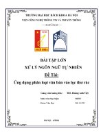 Ứng dụng phân loại văn bản vào lọc thư rác