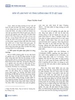 Bàn về lạm phát và tăng cường kinh tế ở việt nam 