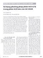 Sử dụng phương pháp phân tích tỷ lệ trong phân tích báo cáo tài chính 