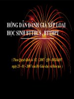 Hướng dẫn xếp loại học sinh bổ túc THPT