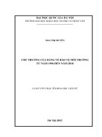 chủ trương của đảng về bảo vệ môi trường tu nam 1996 den nam 2010 