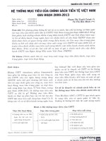 Hệ thống mục tiêu của chính sách tiền tệ việt nam giai đoạn 2000 2013 