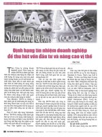 Định hạng tín nhiệm doanh nghiệp để thu hút vốn đầu tư và nâng cao vị thế 