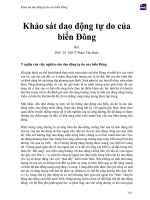 Khảo sát dao động tự do của biển đông 