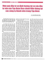 Hiệu quả đầu tư và định hướng tái cơ cấu đầu tư vốn của tập đoàn bưu chính viễn thông tại các công ty thành viên trong tập đoàn 