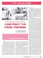 Mối quan hệ giữa lạm phát và tăng trưởng 