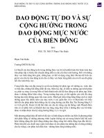 DAO ĐỘNG tự DO và sự CỘNG HƯỞNG TRONG DAO ĐỘNG mực nước của BIỂN ĐÔNG 