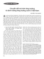 Chuyển đổi mô hình tăng trưởng và định hướng tăng trưởng xanh ở việt nam 