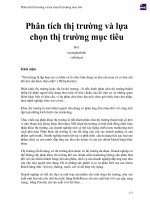 Phân tích thị trường và lựa chọn thị trường mục tiêu 