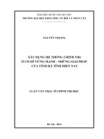 xây dựng hệ thống chính trị ở cơ sở vững mạnh những giải pháp của tình hà tĩnh hiện nay 