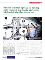 Bảo đảm thực hiện nghĩa vụ trả nợ bằng phần vốn góp trong công ty trách nhiệm hữu hạn tại ngân hàng thương mại 