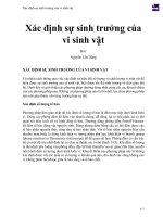 Xác định sự sinh trưởng của vi sinh vật 