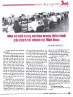 Một số nội dung cơ bản trong tiến trình cải cách tài chính tại việt nam 