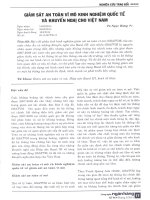 Giám sát an toàn vĩ mô kinh nghiệm quốc tế và khuyến nghị cho việt nam 