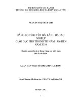 đảng bộ tỉnh yên bái lãnh đạo sự nghiệp giáo dục phổ thông từ 1996 den nam 2010 