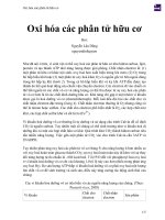 Oxi hóa các phân tử hữu cơ 