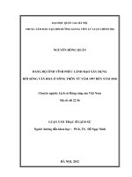 đảng bộ tỉnh vĩnh phúc lãnh đạo xây dựng đời sống văn hóa nông thôn  tu nam 1997 den nam 2010  