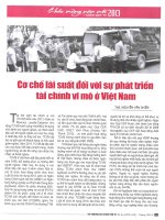 Cơ chế lãi suất đối với sự phát triển tài chính vi mô ở việt nam 