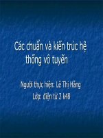 các chuẩn và kiến thức hệ thống vo tuyến
