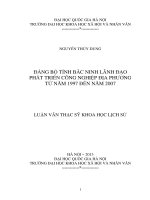đảng bộ tỉnh bắc ninh lãnh đạo  phát triển công nghiệp địa phương từ 1997 2007 